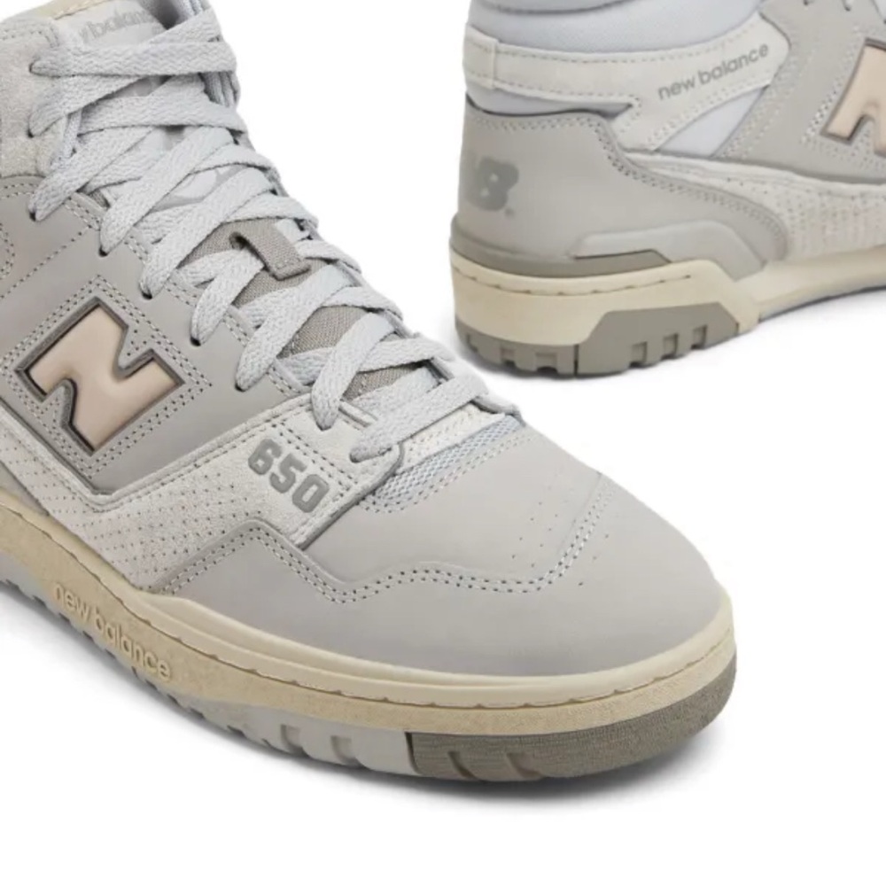 New Balance 650R Gray High-Top Sneakers